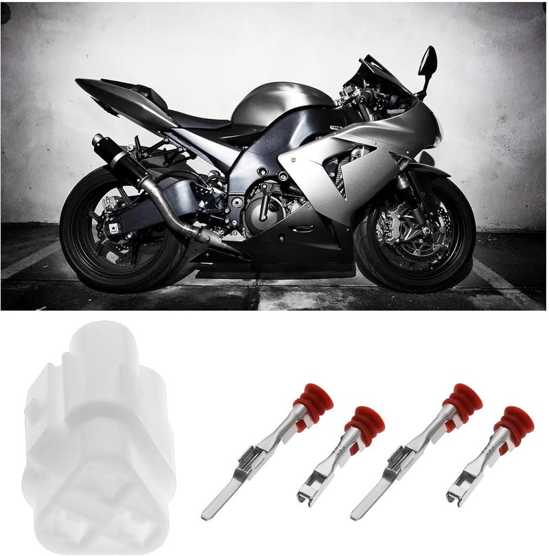 SING F LTD 2 Sets 3Pin Motorcycle Connector Kit Compatible with Sumitomo Plug Compatible with Yamaha Compatible with Kawasaki 3 Pin Way Male Female Automotive Connector - Image 3